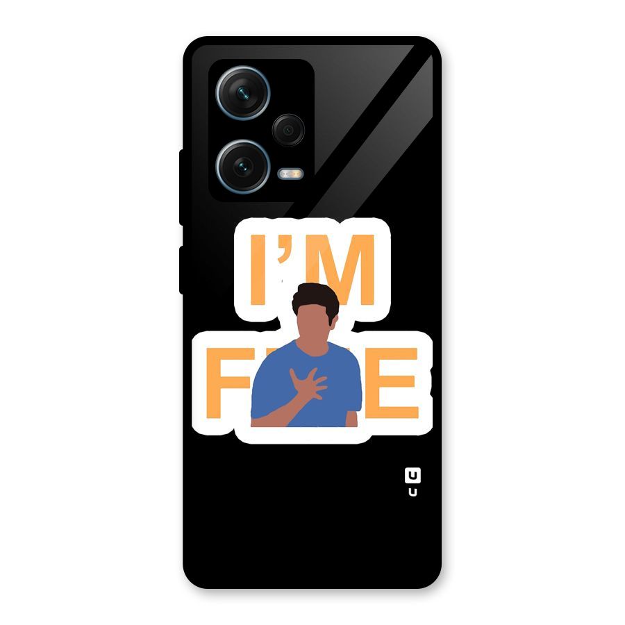 Ross is Fine Glass Back Case for Redmi Note 12 Pro Plus 5G