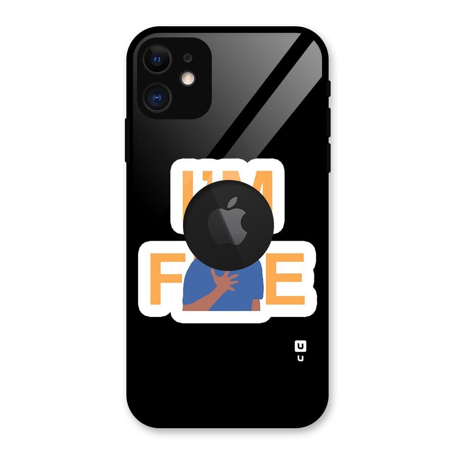 Ross is Fine Glass Back Case for iPhone 11 Logo Cut