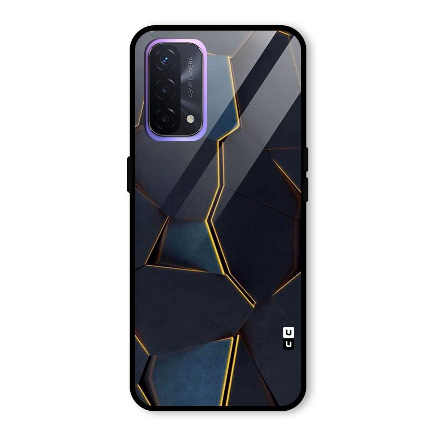 Royal Abstract Glass Back Case for Oppo A74 5G