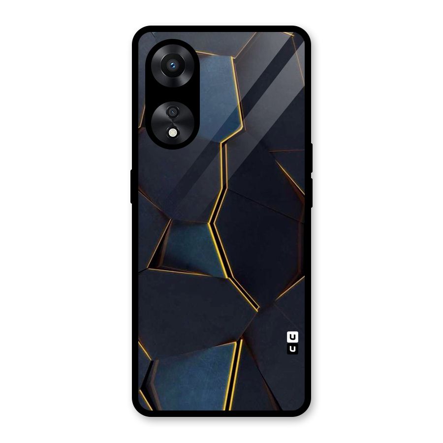 Royal Abstract Glass Back Case for Oppo A78