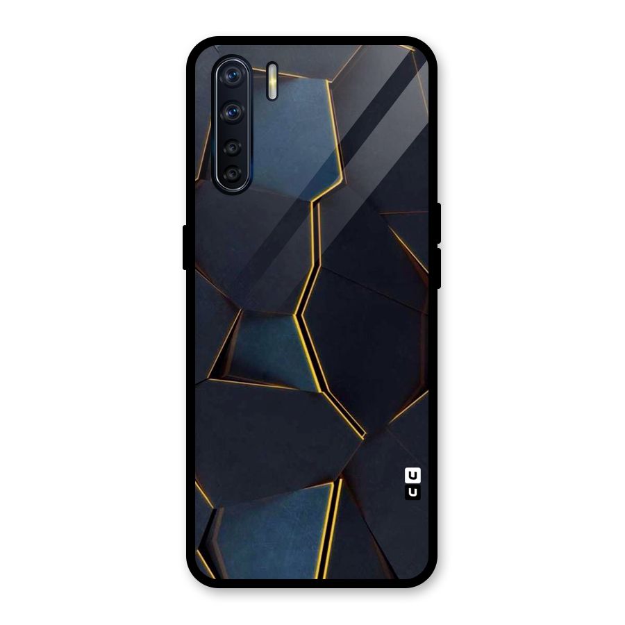Royal Abstract Glass Back Case for Oppo F15