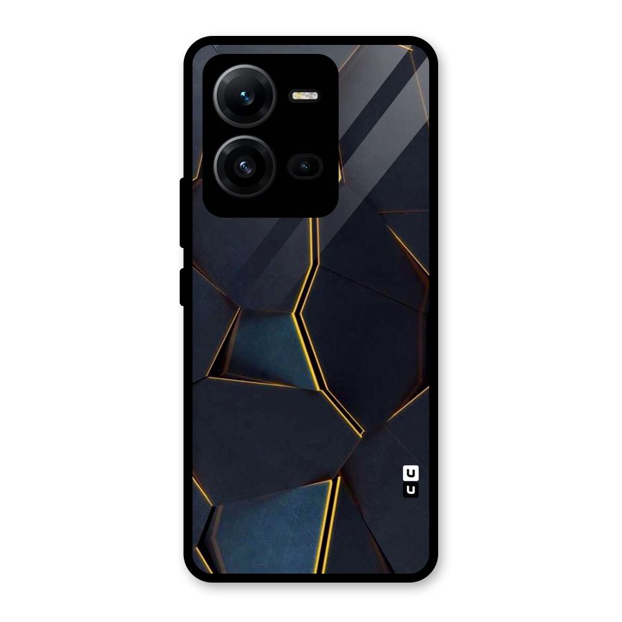 Royal Abstract Glass Back Case for Vivo V25