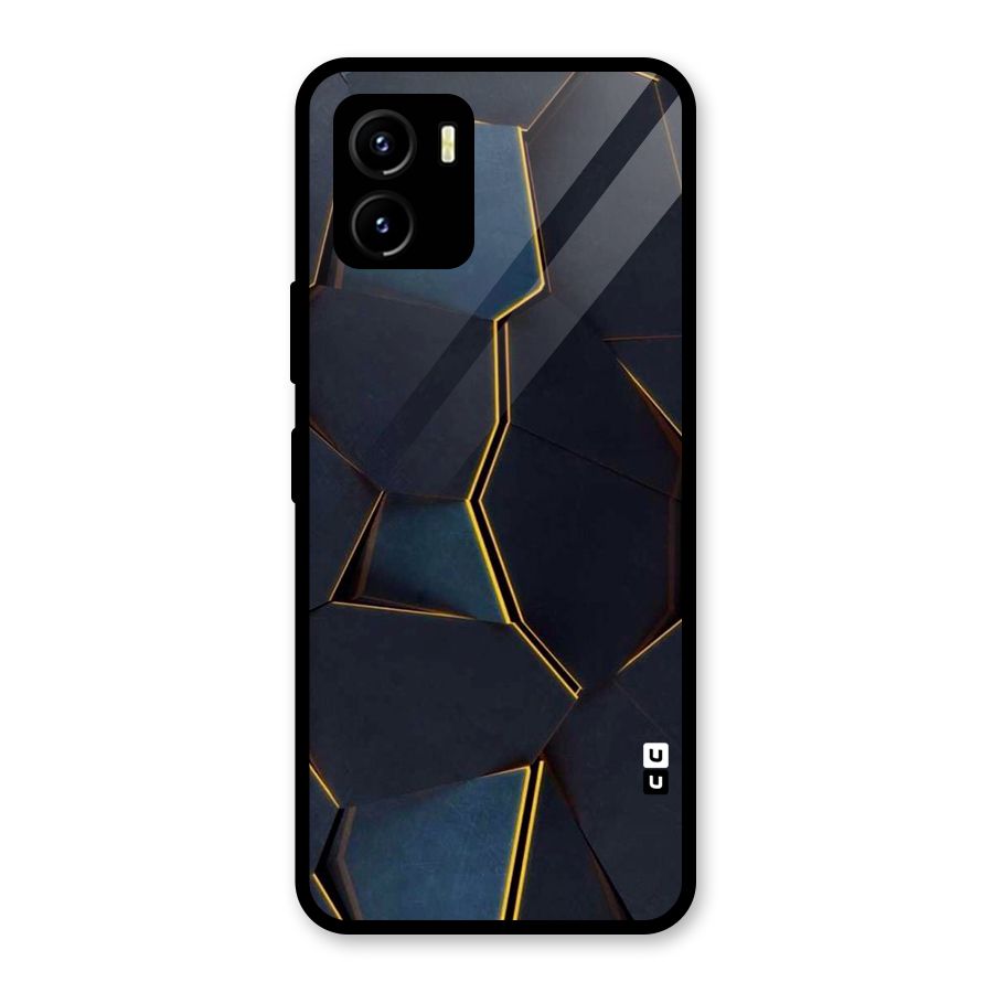 Royal Abstract Glass Back Case for Vivo Y15s