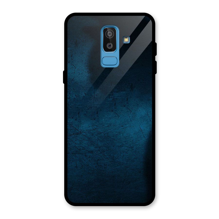 Royal Blue Glass Back Case for Galaxy J8