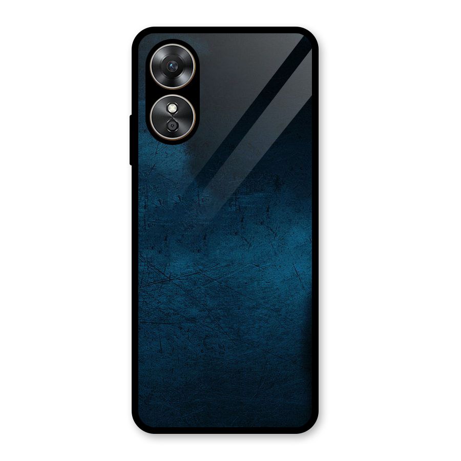 Royal Blue Glass Back Case for Oppo A17