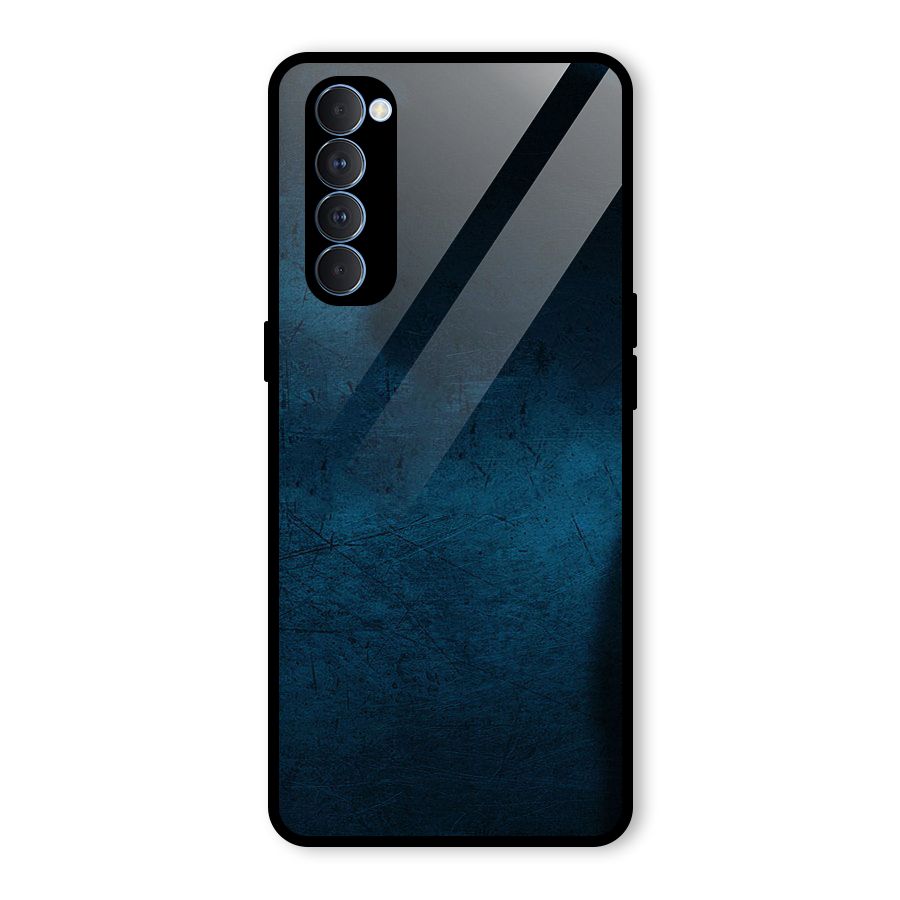 Royal Blue Glass Back Case for Oppo Reno4 Pro