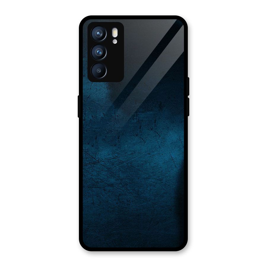 Royal Blue Glass Back Case for Oppo Reno6 5G