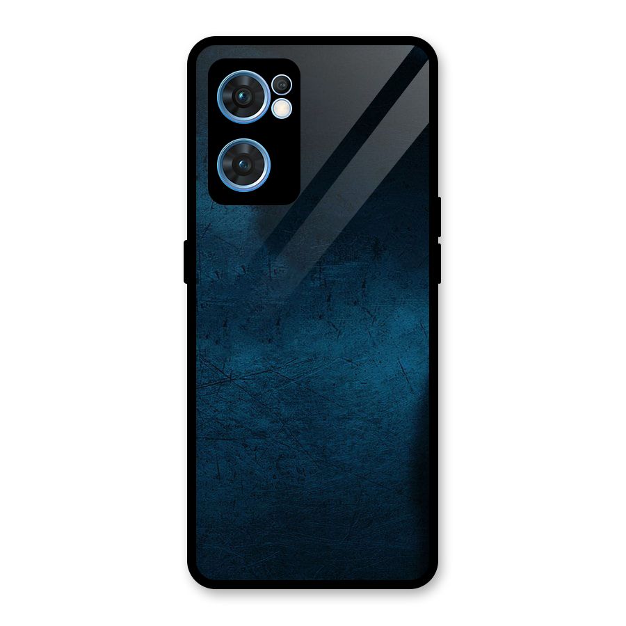 Royal Blue Glass Back Case for Oppo Reno7 5G