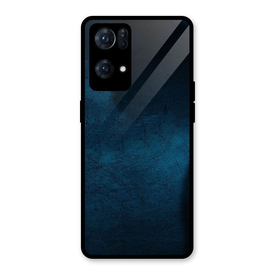 Royal Blue Glass Back Case for Oppo Reno7 Pro 5G
