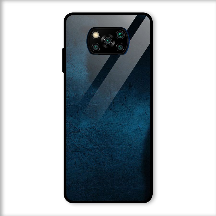 Royal Blue Glass Back Case for Poco X3