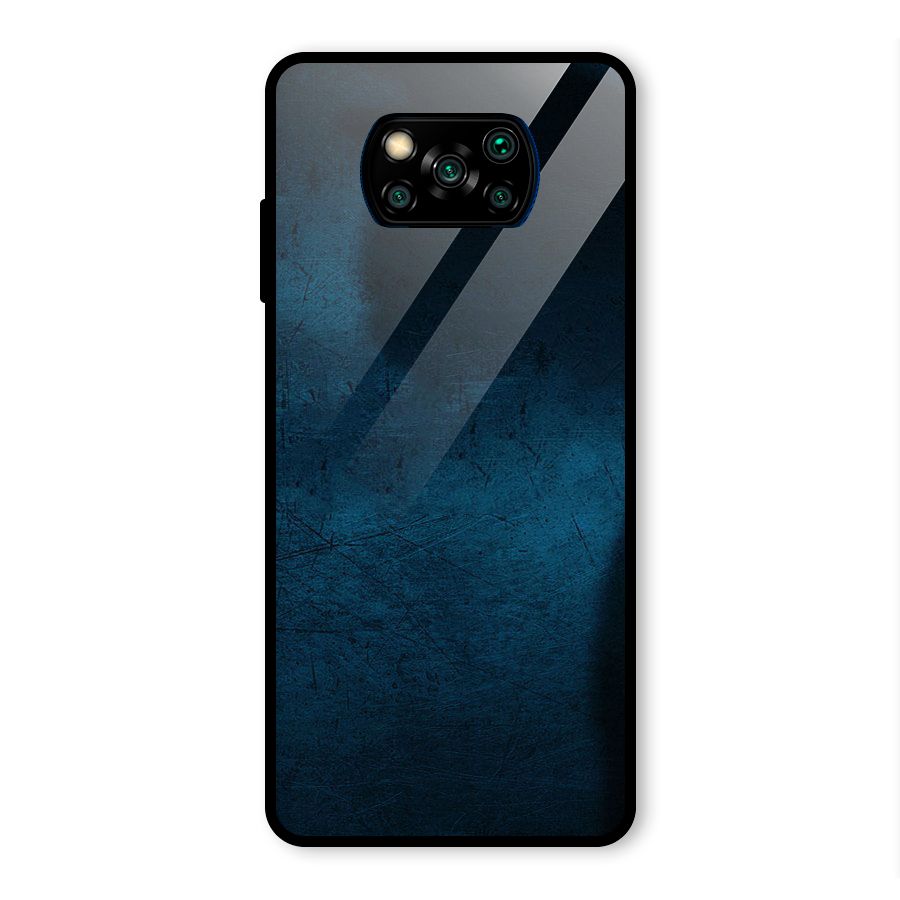 Royal Blue Glass Back Case for Poco X3 Pro