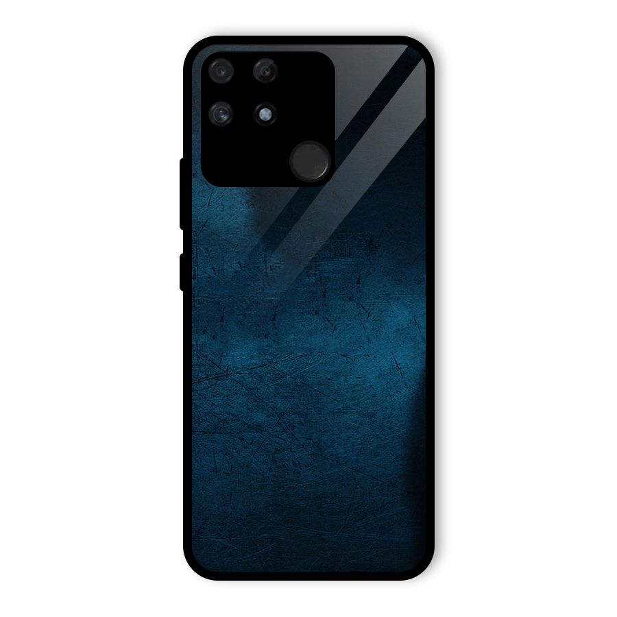 Royal Blue Glass Back Case for Realme Narzo 50A
