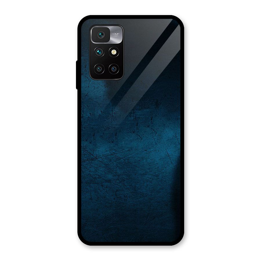 Royal Blue Glass Back Case for Redmi 10 Prime