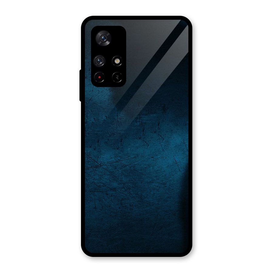 Royal Blue Glass Back Case for Redmi Note 11T 5G