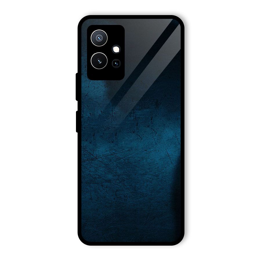 Royal Blue Glass Back Case for Vivo T1 5G