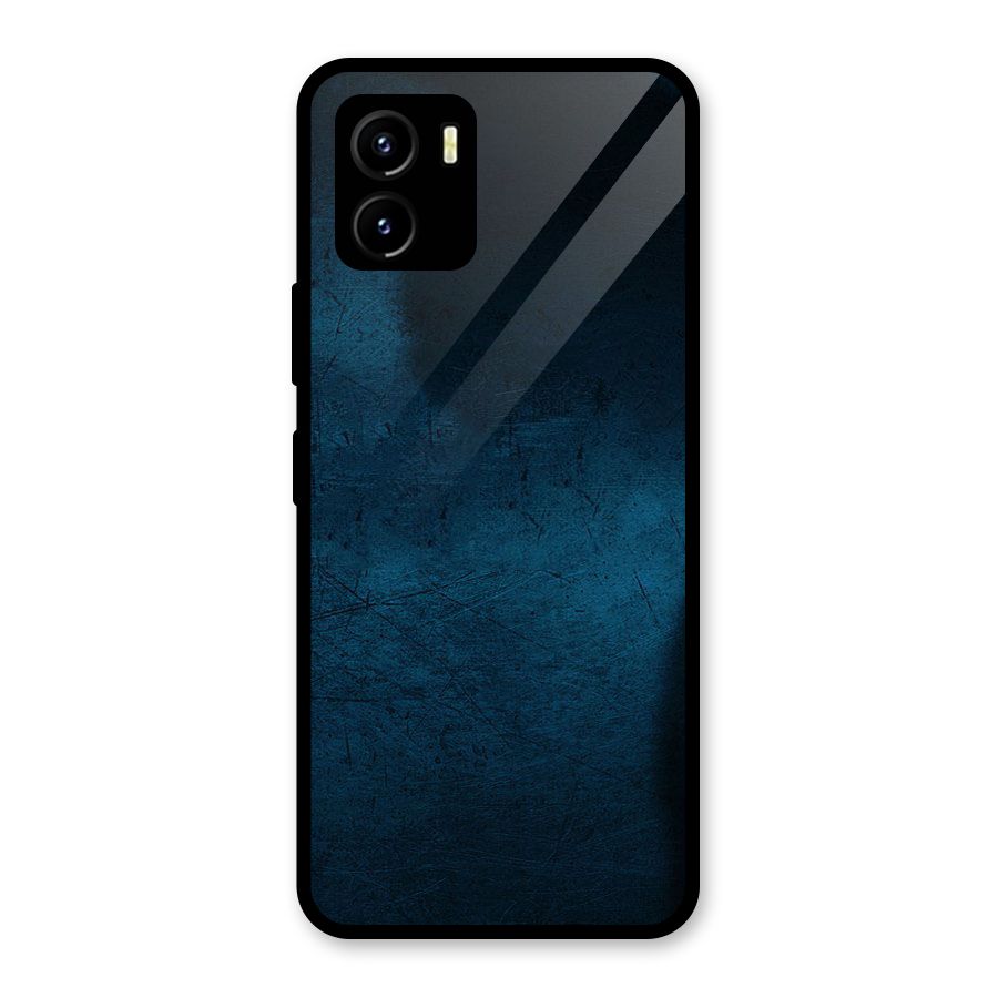 Royal Blue Glass Back Case for Vivo Y15s