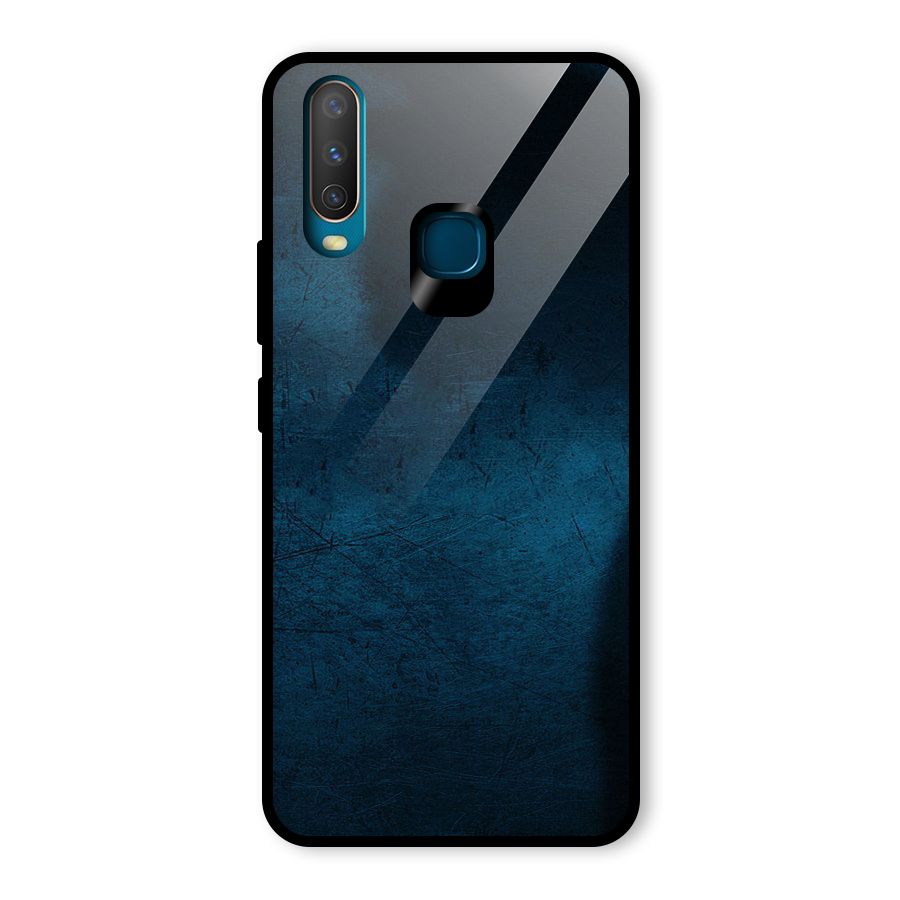 Royal Blue Glass Back Case for Vivo Y17