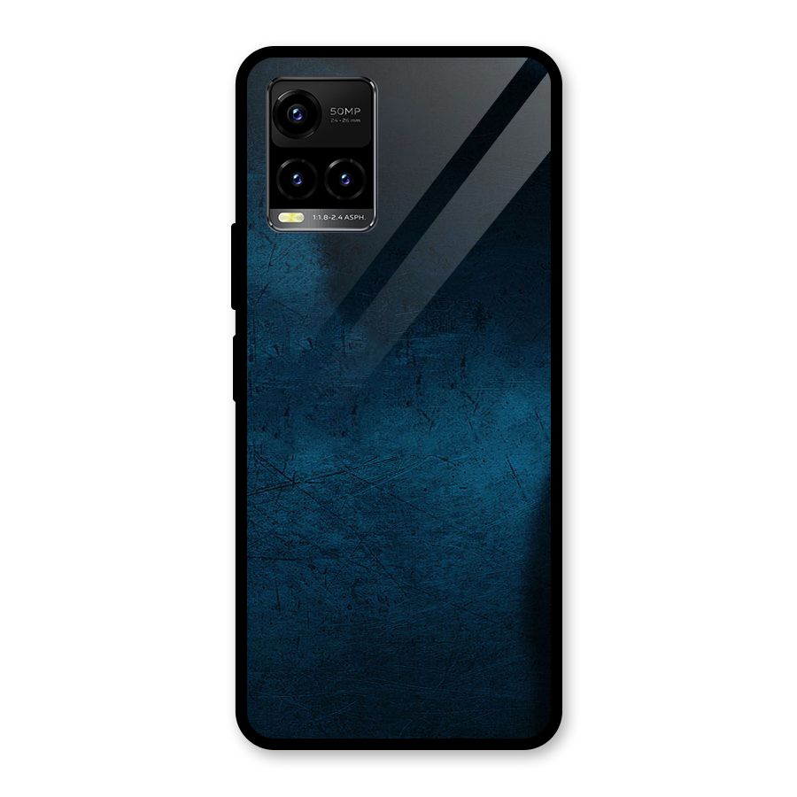 Royal Blue Glass Back Case for Vivo Y33s