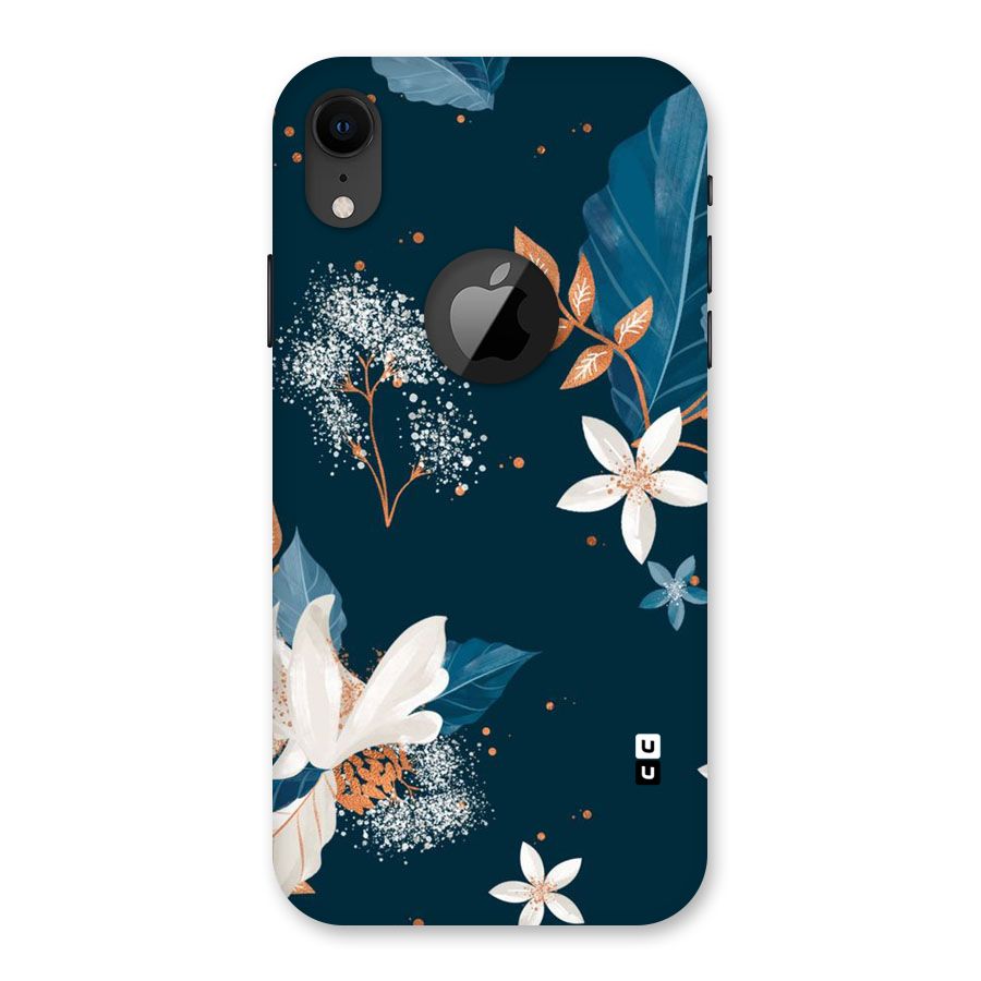 Royal Floral Back Case for iPhone XR Logo Cut