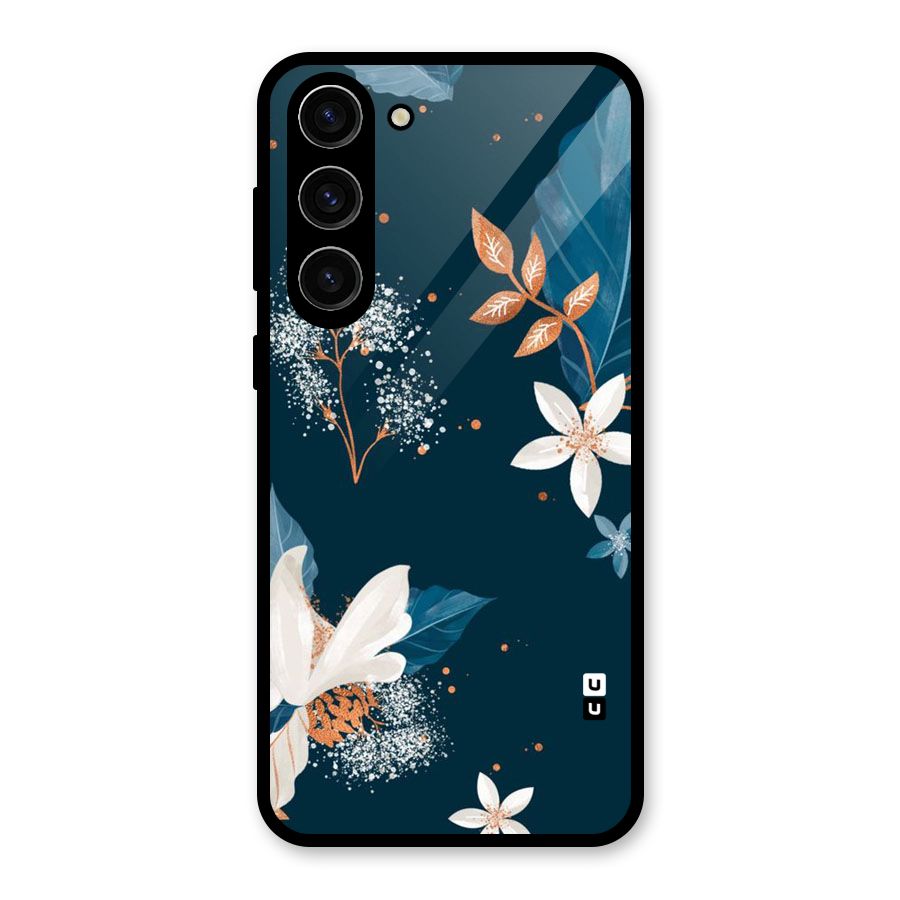 Royal Floral Glass Back Case for Galaxy S23 Plus