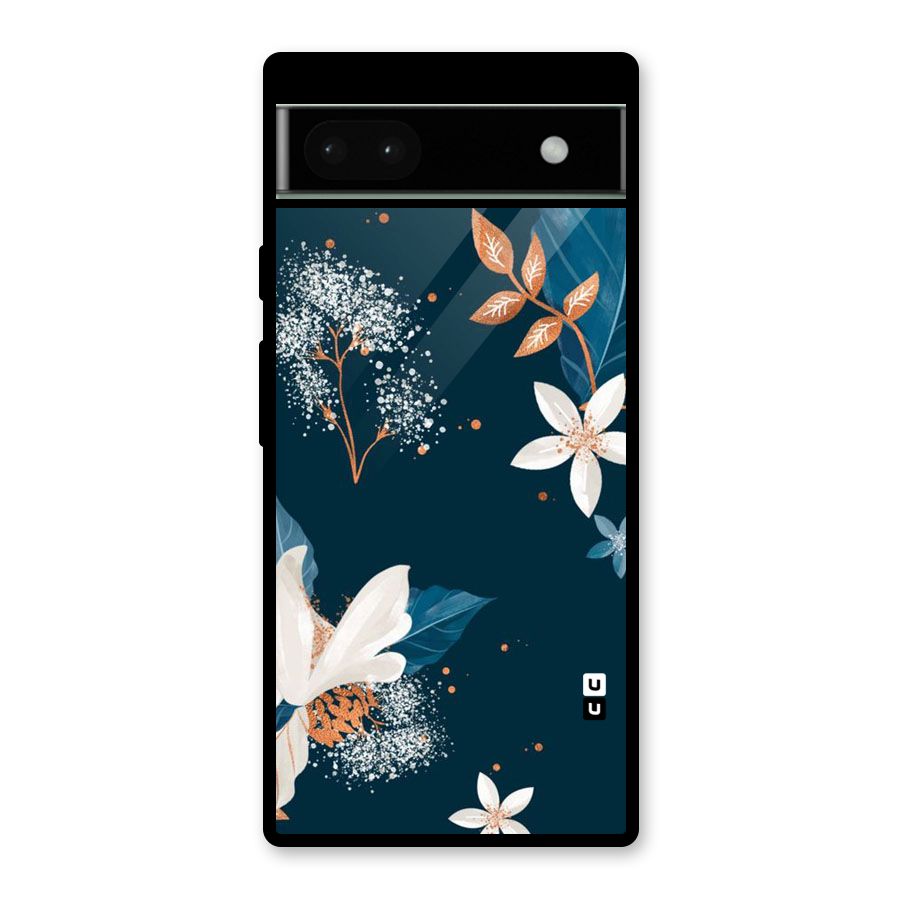Royal Floral Glass Back Case for Google Pixel 6a