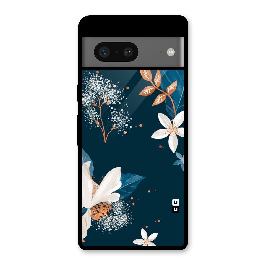 Royal Floral Glass Back Case for Google Pixel 7