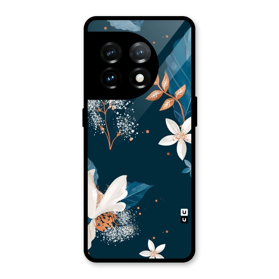 Royal Floral Glass Back Case for OnePlus 11