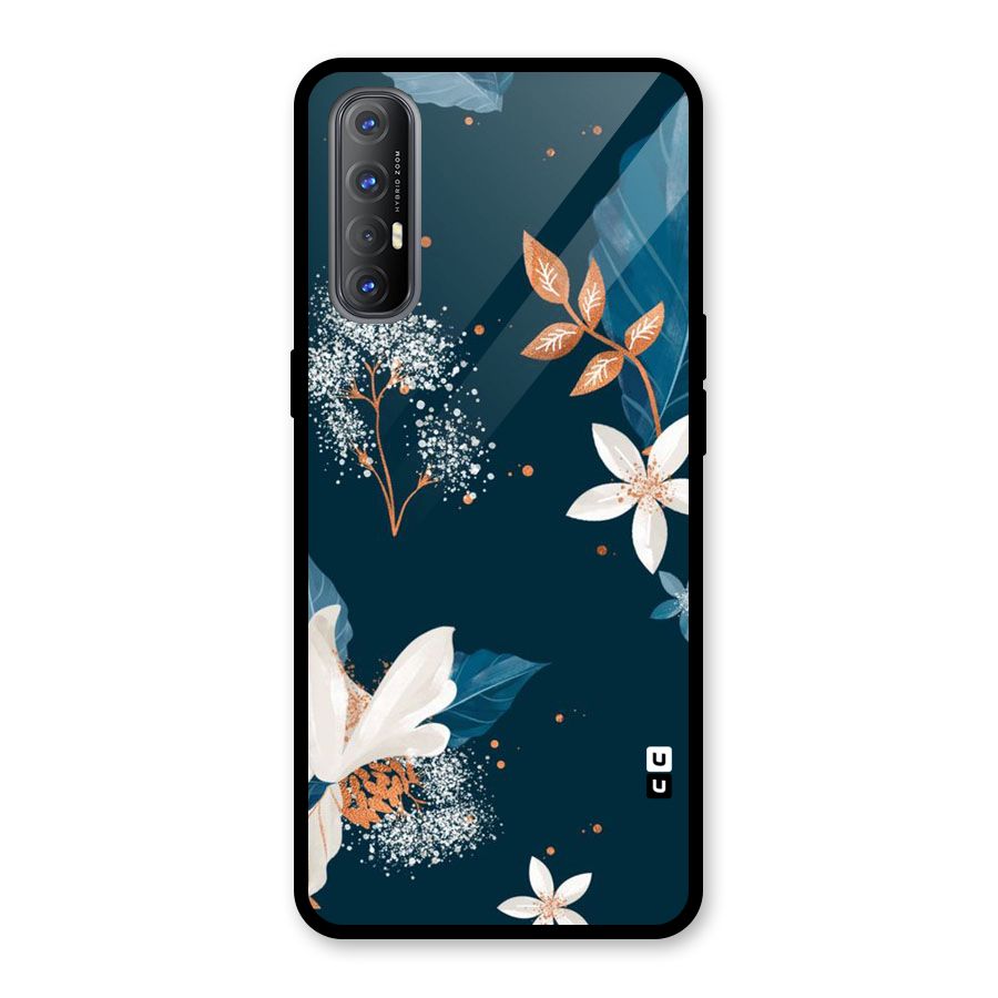 Royal Floral Glass Back Case for Oppo Reno3 Pro