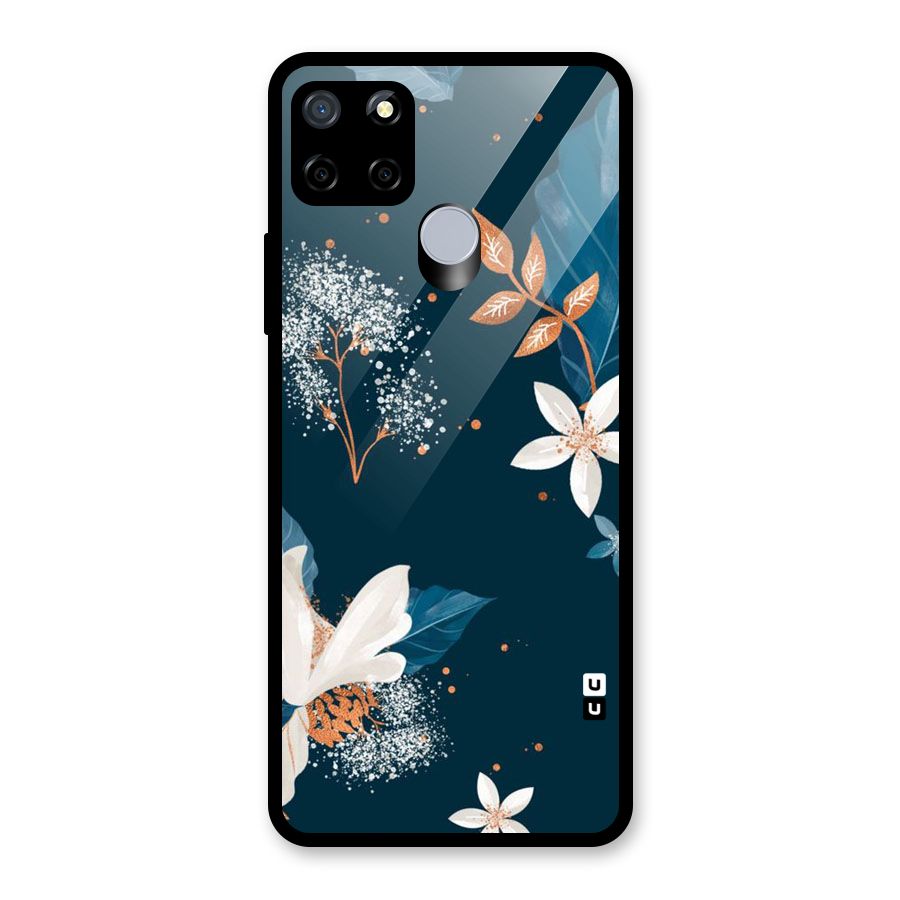 Royal Floral Glass Back Case for Realme C15