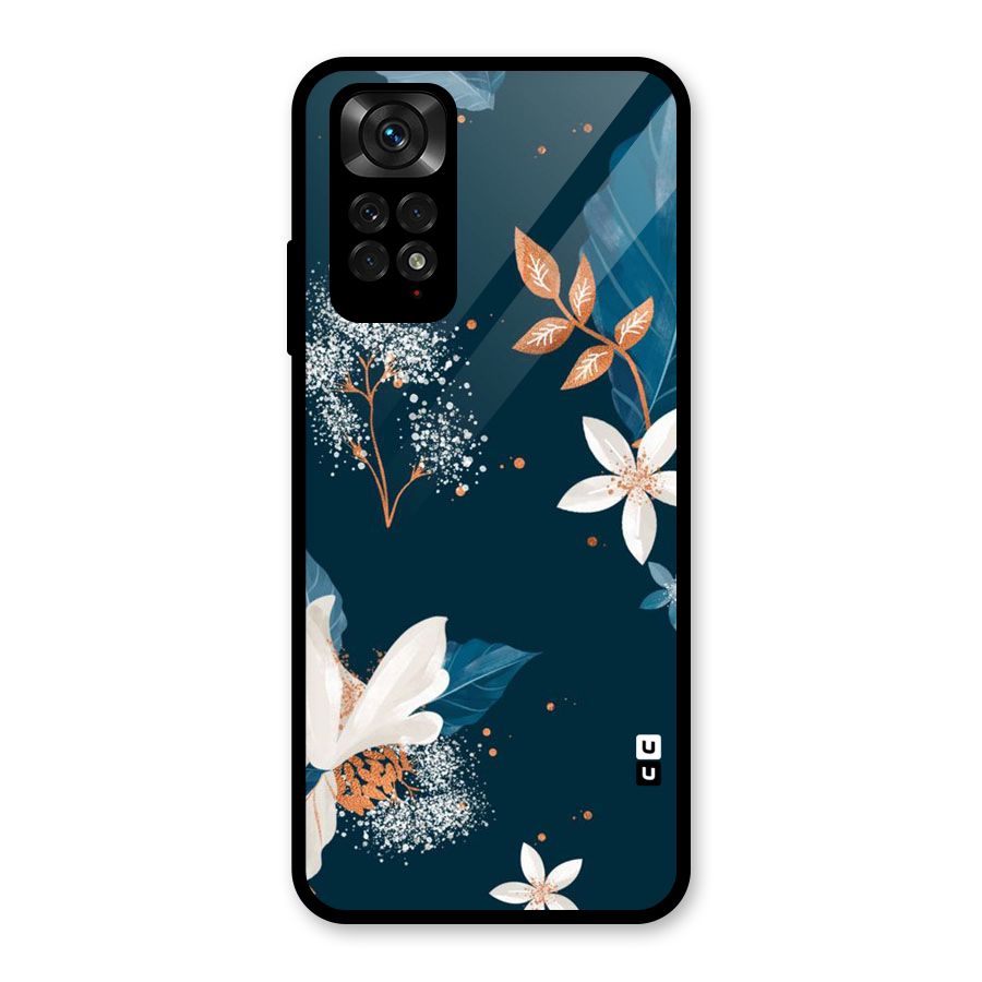 Royal Floral Glass Back Case for Redmi Note 11