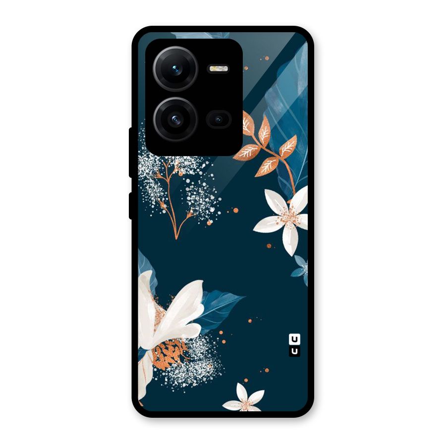 Royal Floral Glass Back Case for Vivo V25