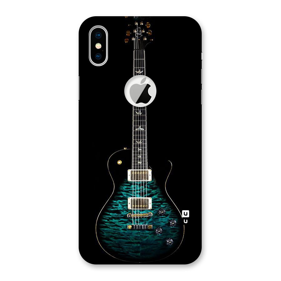 Royal Green Guitar Back Case for iPhone X Logo Cut