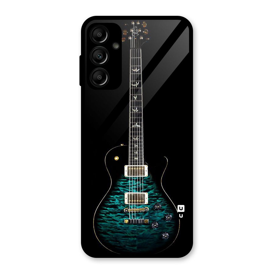 Royal Green Guitar Glass Back Case for Galaxy A14 5G