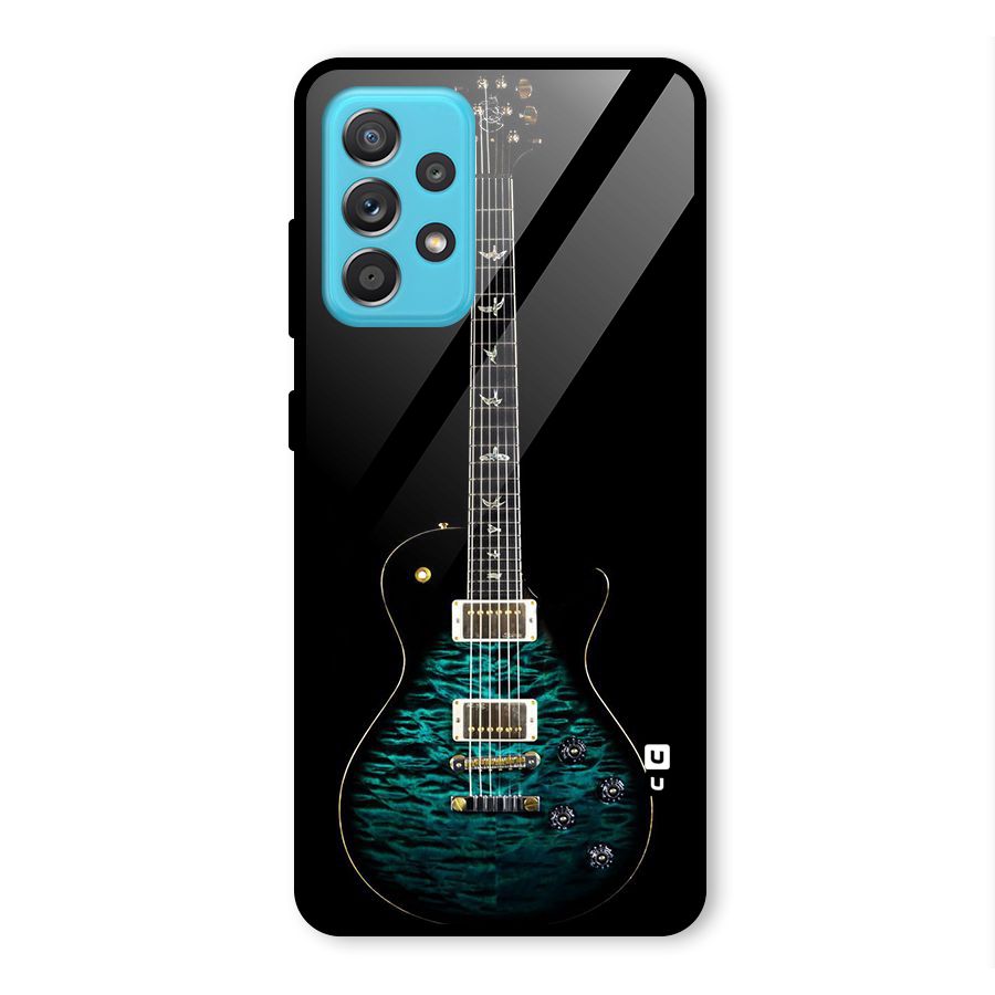 Royal Green Guitar Glass Back Case for Galaxy A52