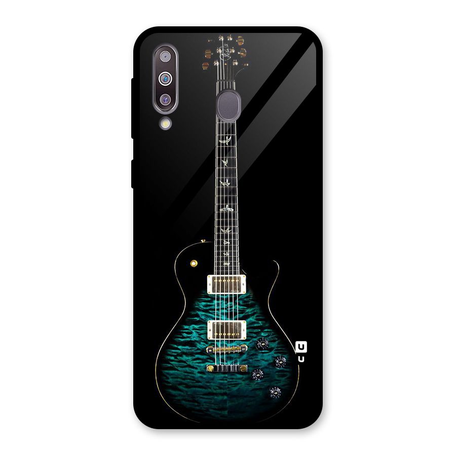 Royal Green Guitar Glass Back Case for Galaxy M30