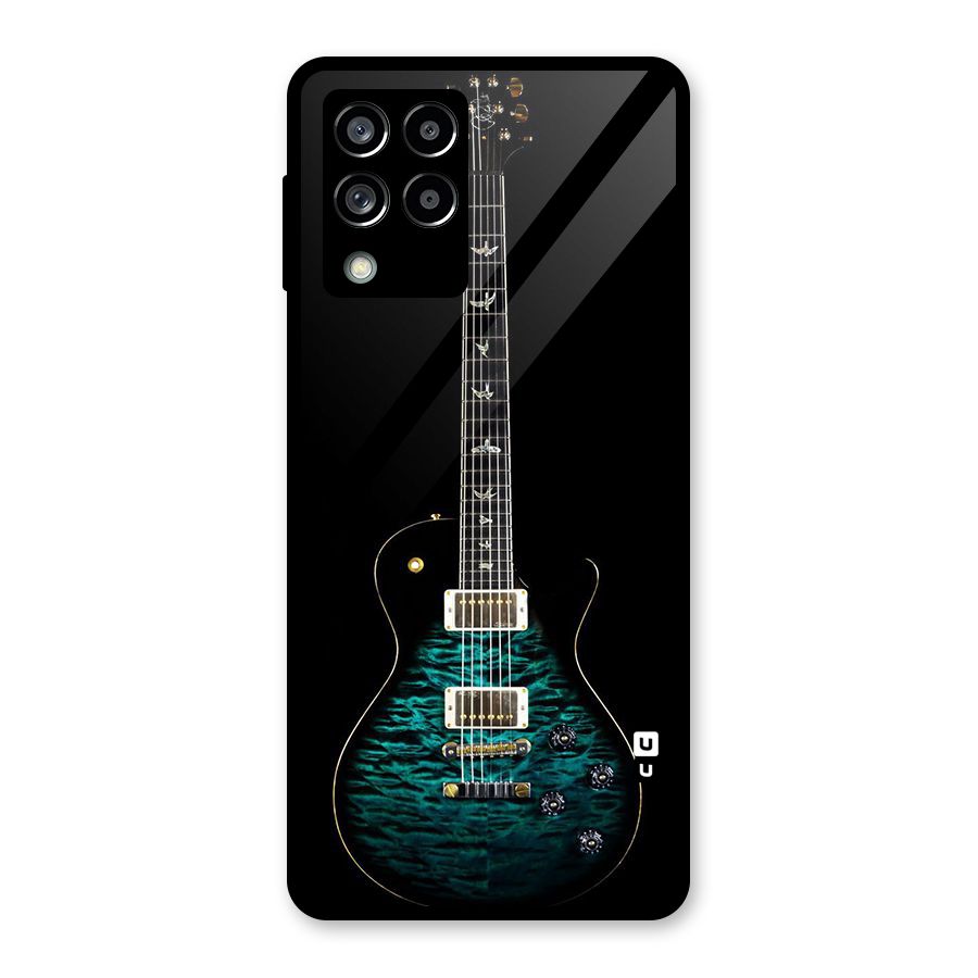 Royal Green Guitar Glass Back Case for Galaxy M53 5G