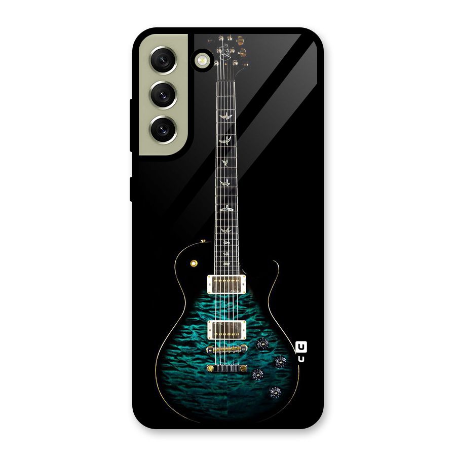 Royal Green Guitar Glass Back Case for Galaxy S21 FE 5G