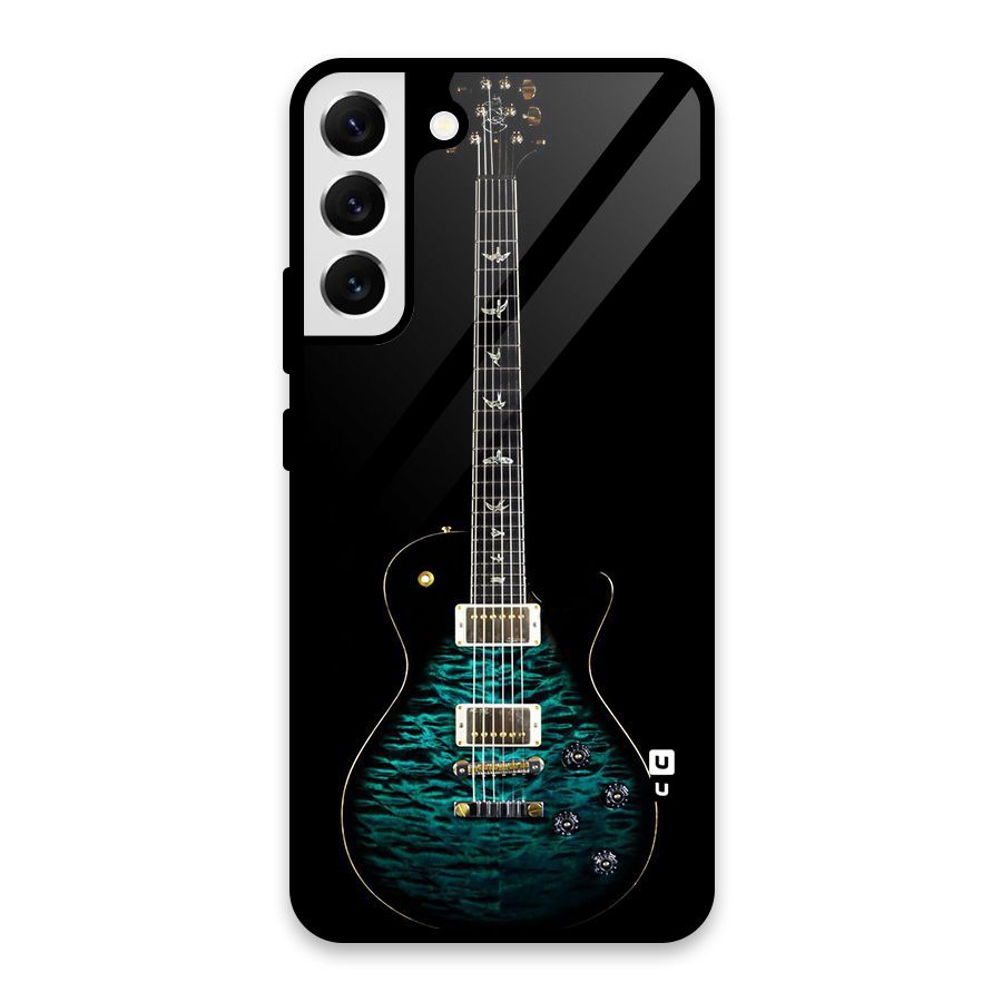 Royal Green Guitar Glass Back Case for Galaxy S22 Plus 5G