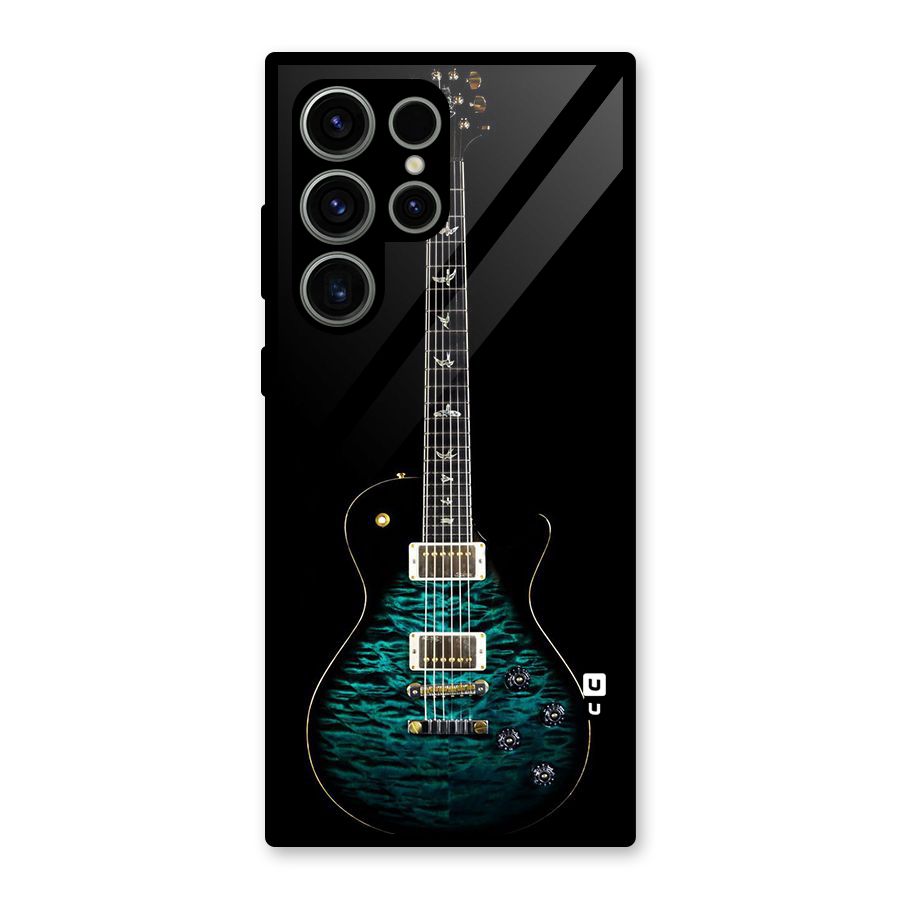 Royal Green Guitar Glass Back Case for Galaxy S23 Ultra