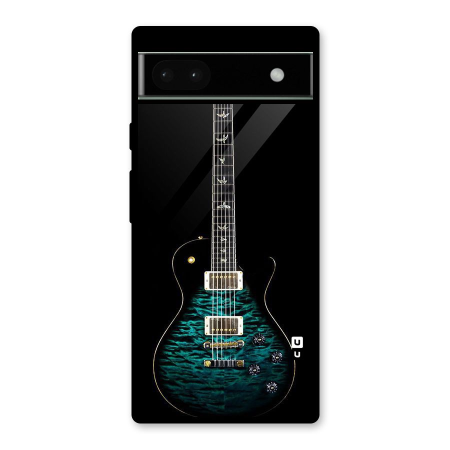 Royal Green Guitar Glass Back Case for Google Pixel 6a