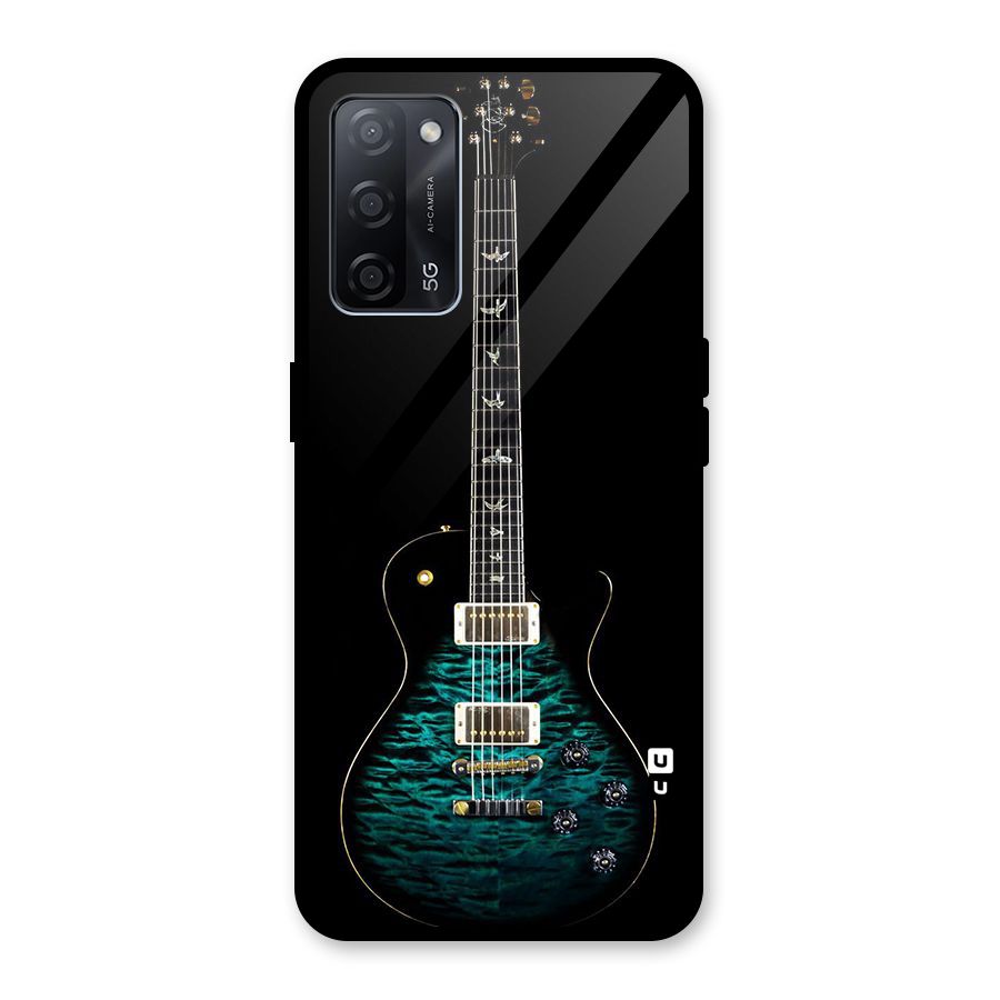 Royal Green Guitar Glass Back Case for Oppo A53s 5G