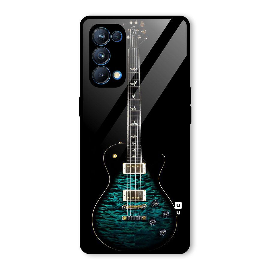 Royal Green Guitar Glass Back Case for Oppo Reno5 Pro 5G