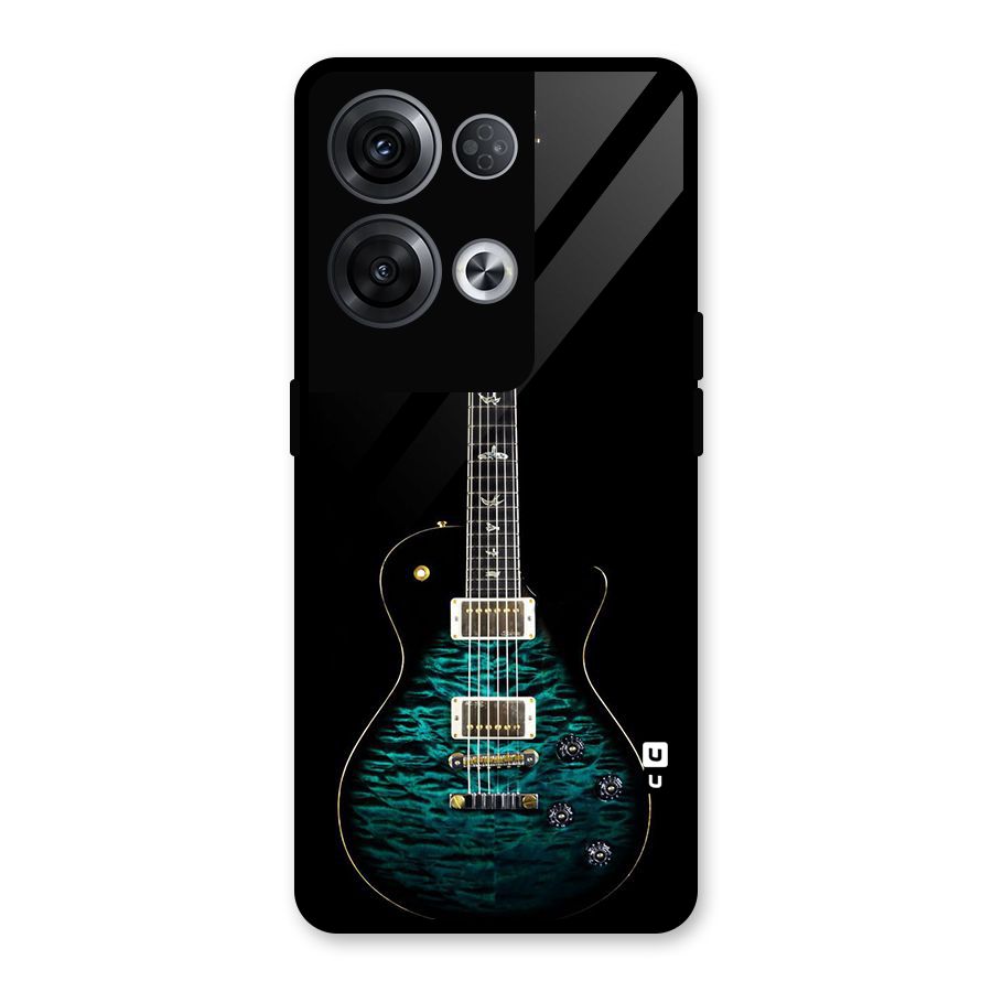 Royal Green Guitar Glass Back Case for Oppo Reno8 Pro 5G