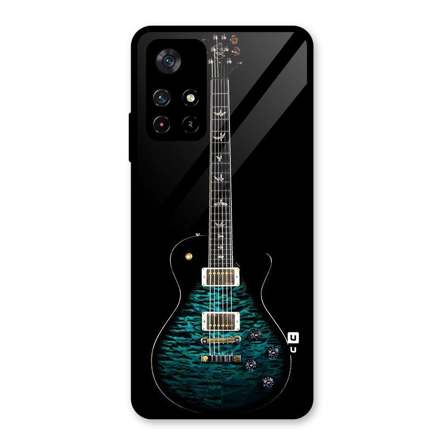Royal Green Guitar Glass Back Case for Poco M4 Pro 5G