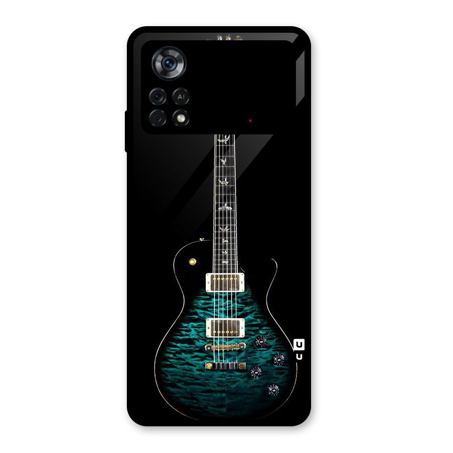 Royal Green Guitar Glass Back Case for Poco X4 Pro 5G