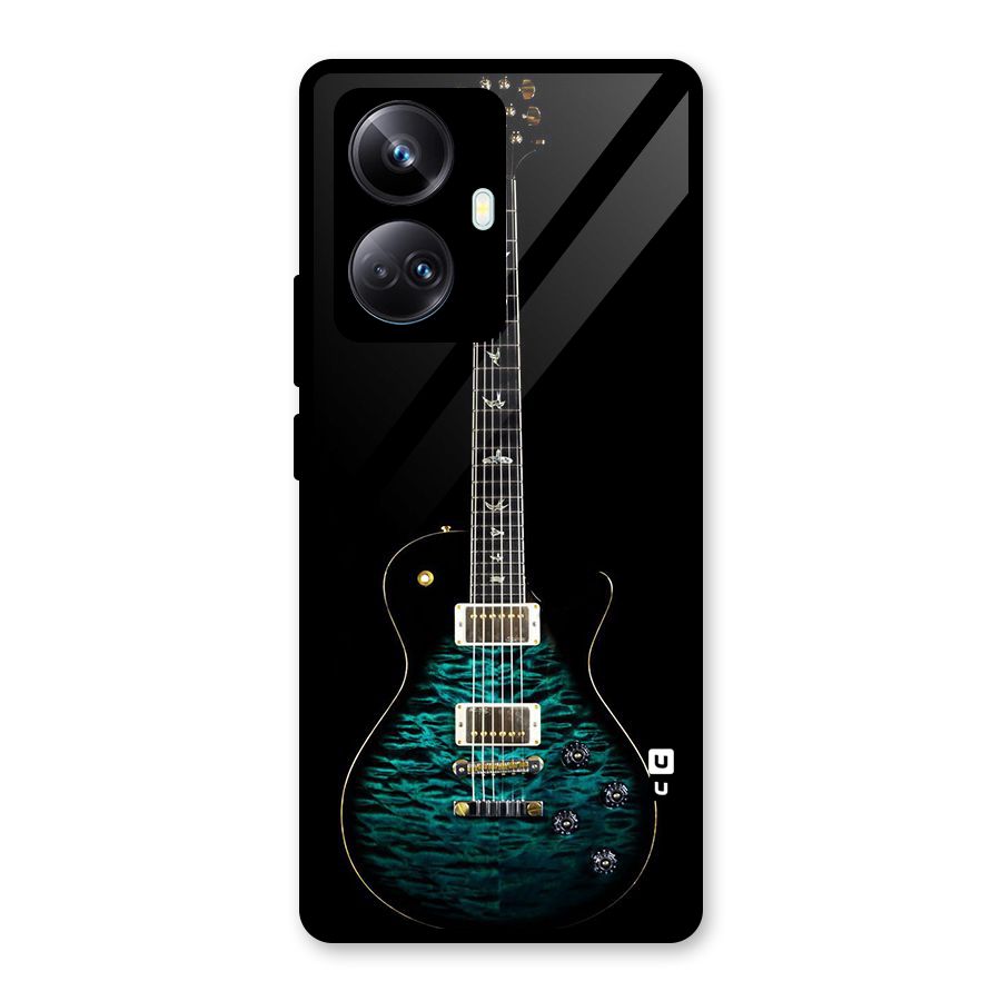 Royal Green Guitar Glass Back Case for Realme 10 Pro Plus