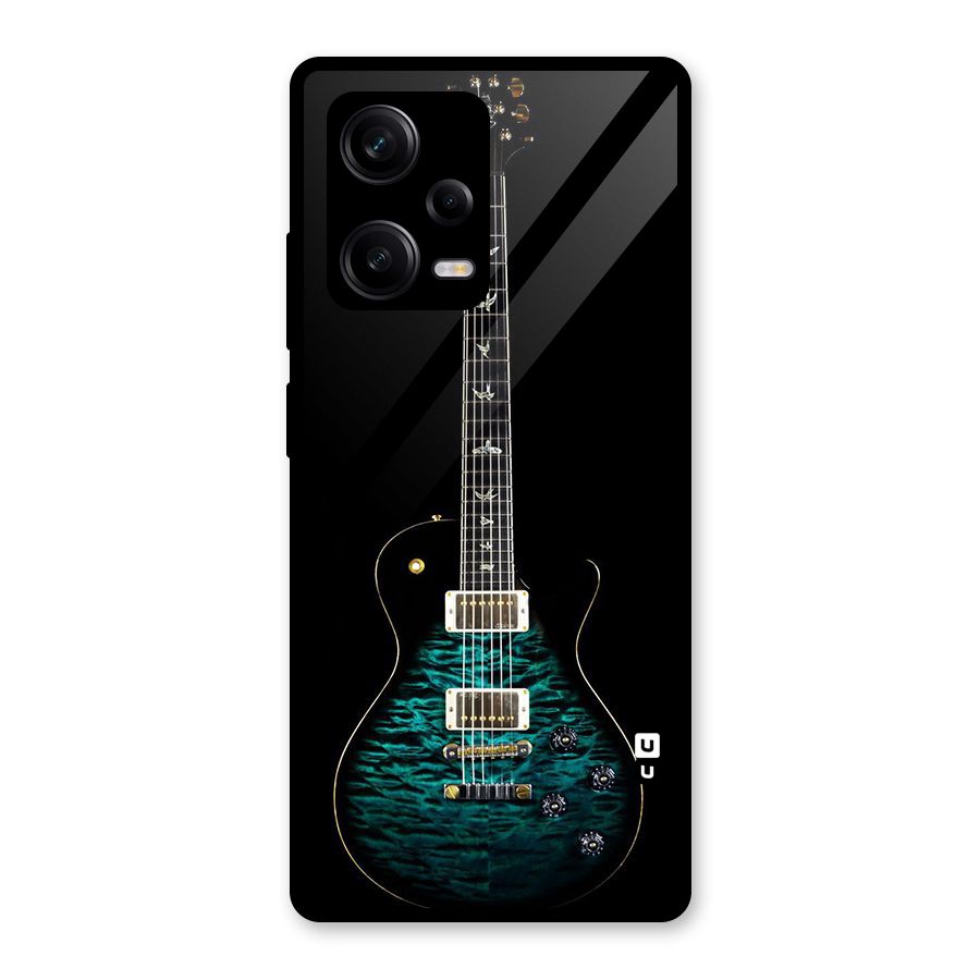 Royal Green Guitar Glass Back Case for Redmi Note 12 Pro