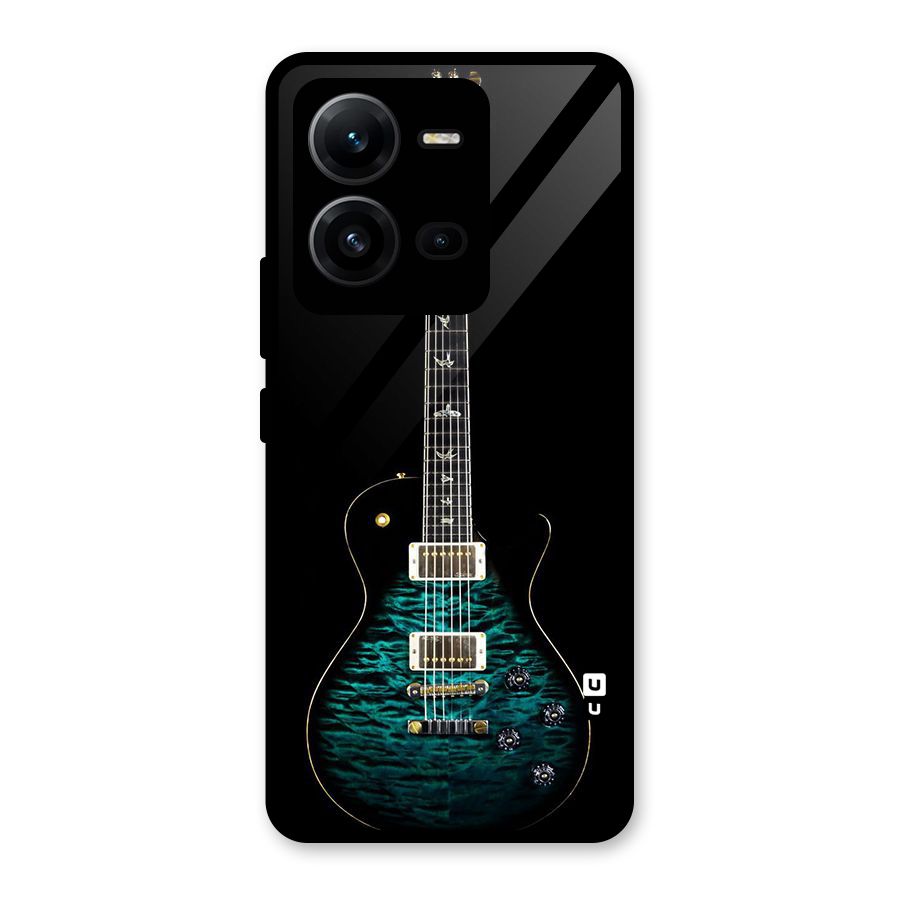 Royal Green Guitar Glass Back Case for Vivo V25