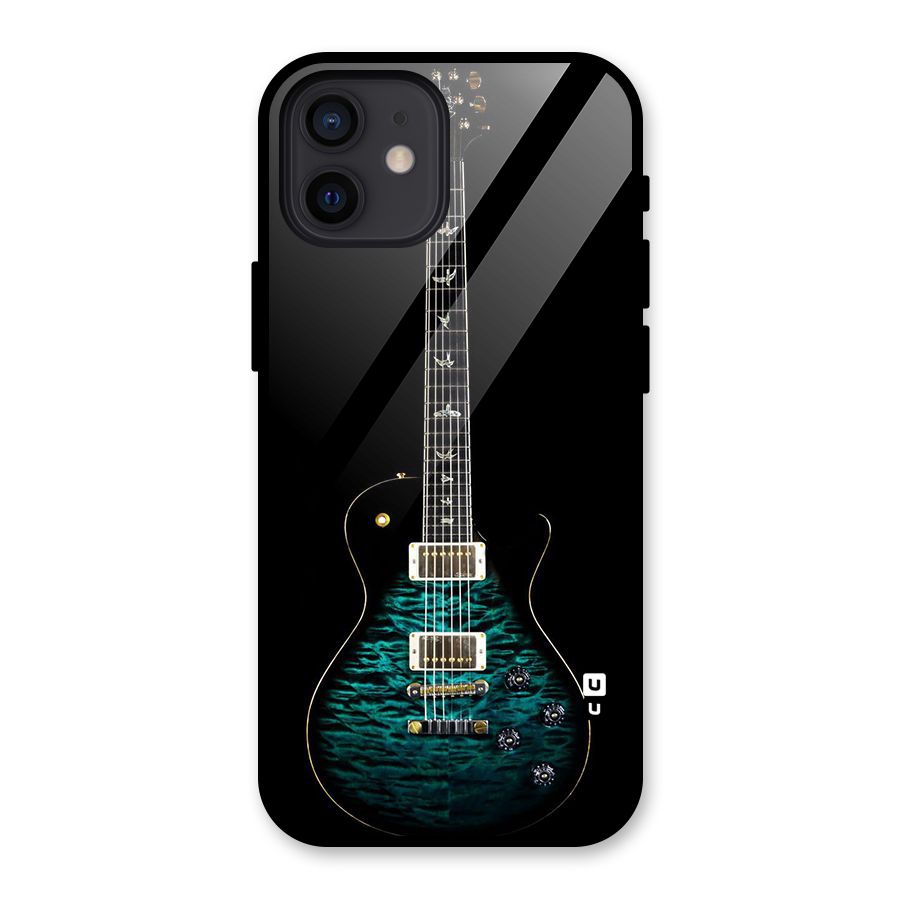 Royal Green Guitar Glass Back Case for iPhone 12