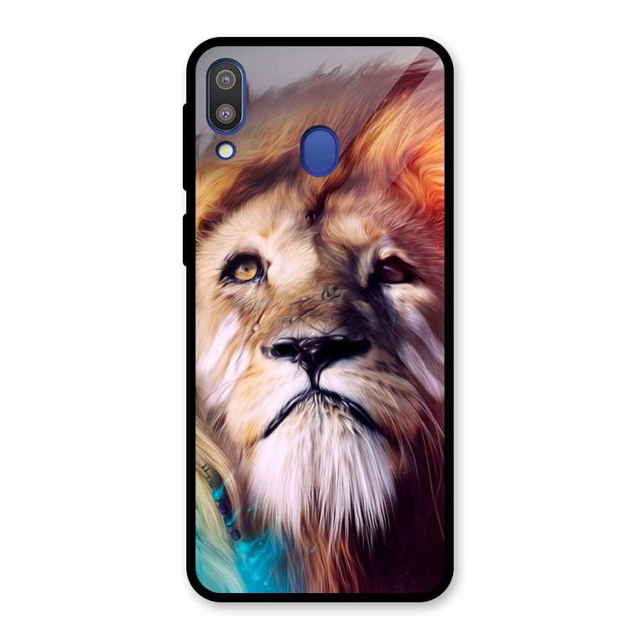 Royal Lion Glass Back Case for Galaxy M20